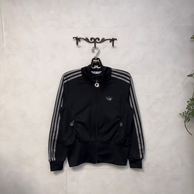 Adidas black&gray cubic track top jersey