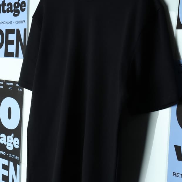(M-2XL) 자바나스 반팔 티셔츠 무지 박시 블랙-H30762