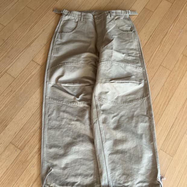 [L] MJD 3D 니 캔버스 팬츠 베이지