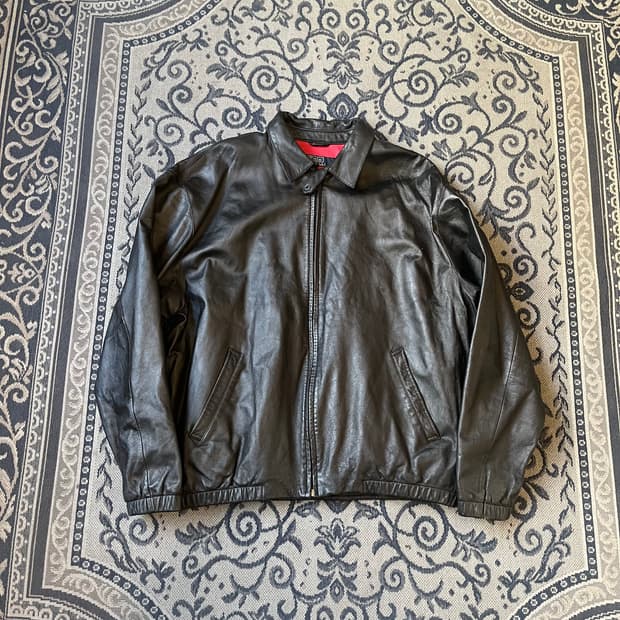 105 90s 폴로 램스킨 레더 자켓/W2527