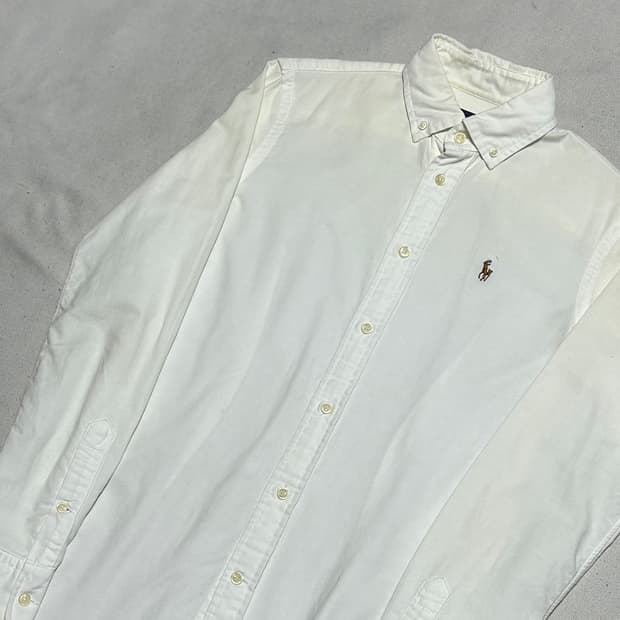 2 폴로랄프로렌 여성용 슬림핏 화이트 셔츠