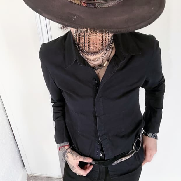 corset slim fit black shirt