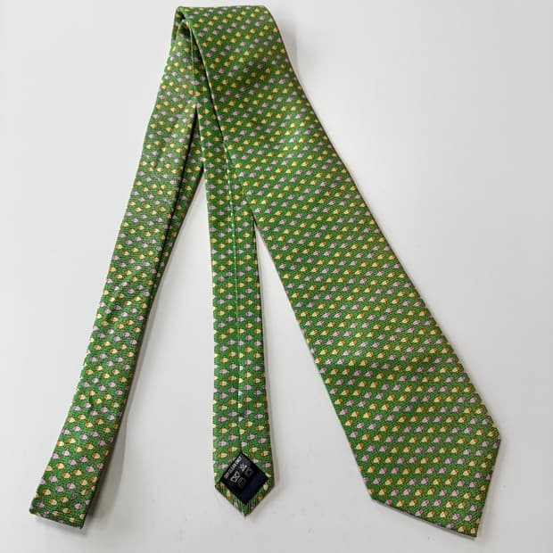 빈티지 패턴 실크 넥타이 8.9cm