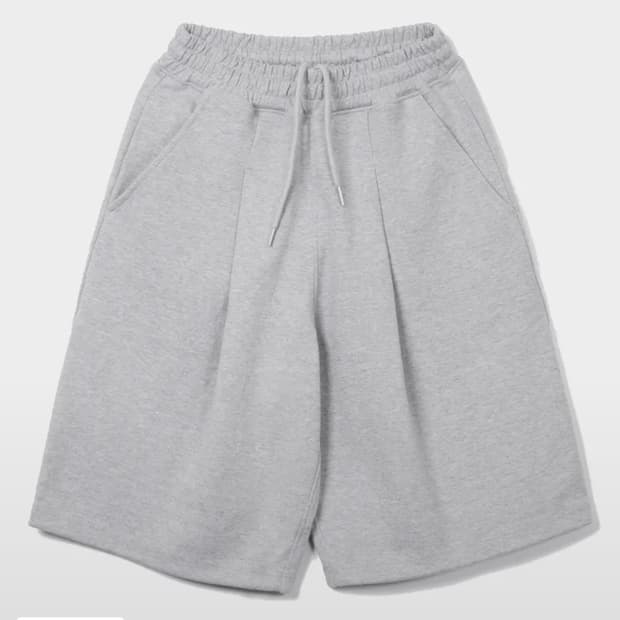 제로 딥원턱 스웻쇼츠 버뮤다팬츠 그레이