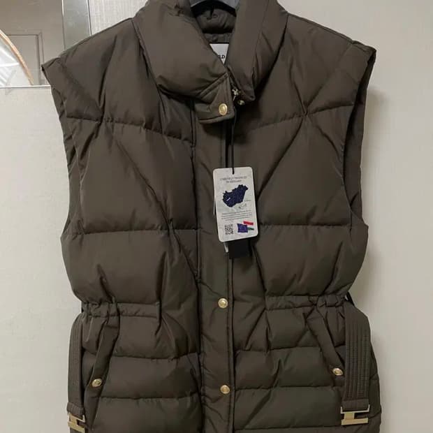 [새상품]칼라거펠드 구스 다운 조끼 패딩 55