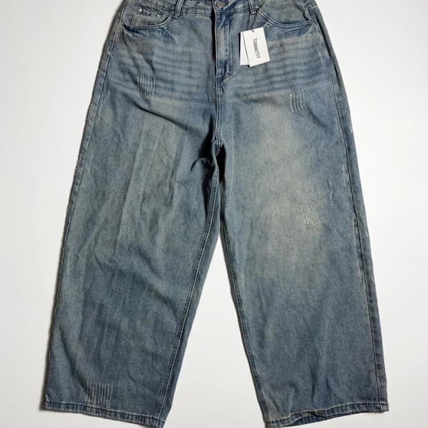 필루미네이트 24SS 빈티지 워싱 와이드 데님 팬츠 R2157
