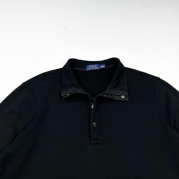 폴로 랄프로렌 PRL 블랙 반집업 맨투맨 (L)