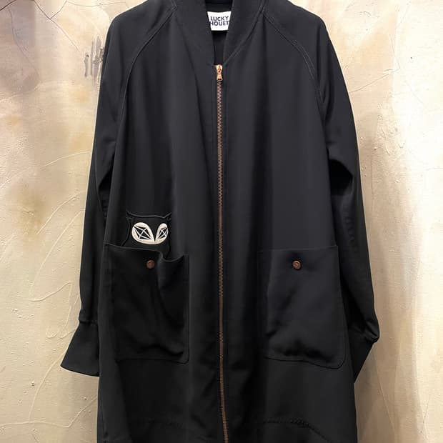 럭키슈에뜨 폴리 롱 점퍼 집업코트 55~66