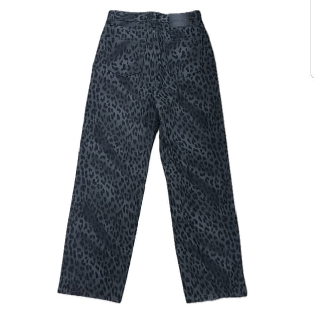 오피쉬 WIDE LEOPARD PANTS, CHARCOAL