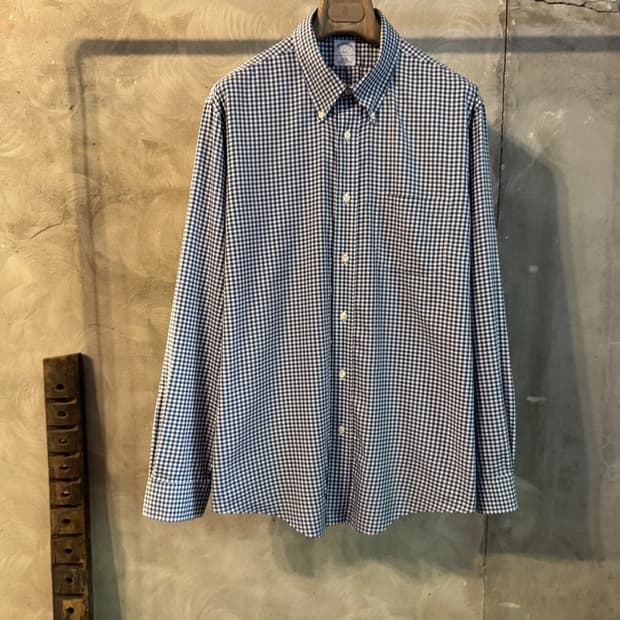 브룩스 브라더스 깅엄 버튼다운 셔츠 105