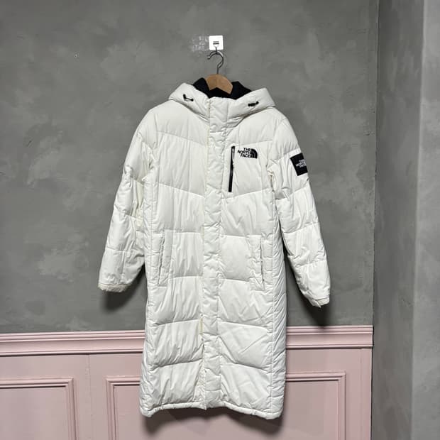 노스페이스 구스다운 롱패딩 화이트