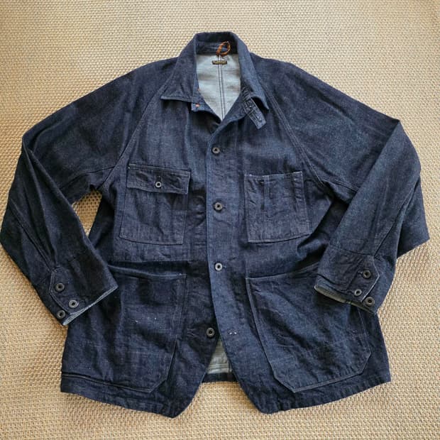 [미사용] KAPITAL 캐피탈 원워시 데님 쵸어자켓 
