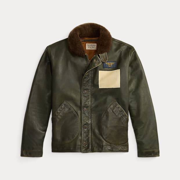 RRL 레더 덱자켓 S사이즈