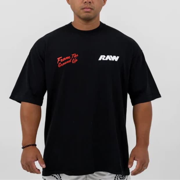 RAW Nutrition 면 티셔츠 L 새상품