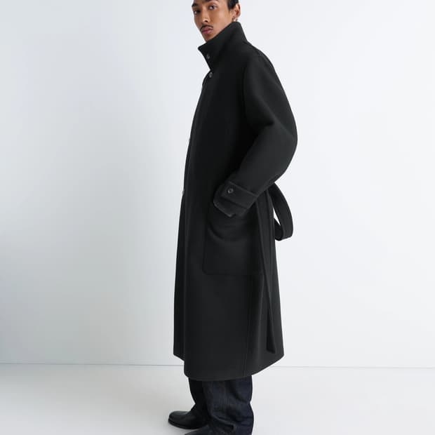 [M,L]르메르 25fw 랩 코트/블랙