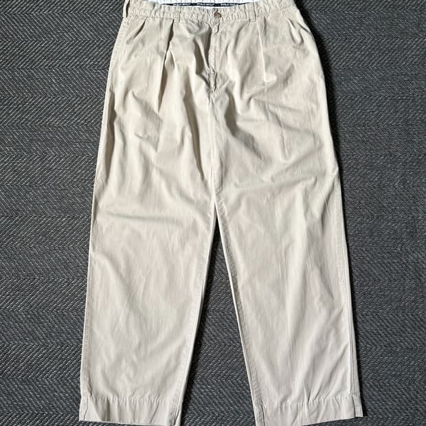 (34) 90s 폴로 랄프로렌 골프 클래식 플리츠 치노 팬츠