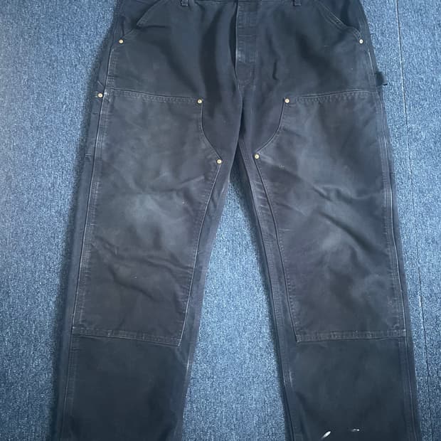 OG USA Made 칼하트 B01 더블니 블랙 칼하트 썩블니 카펜터