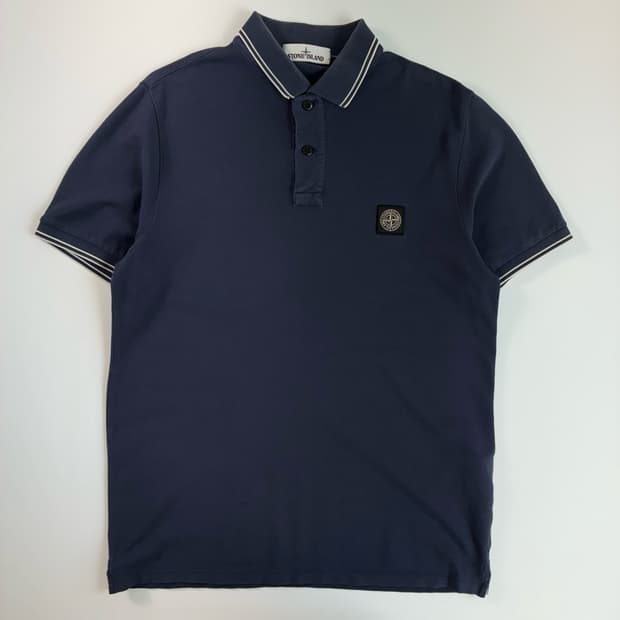 Stone island  스톤아일랜드 슬림핏 피케 네이비 폴로셔츠 