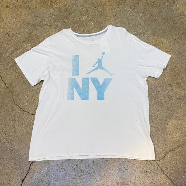미국 빈티지 조던 I NY 프린팅 반팔티 스포츠티