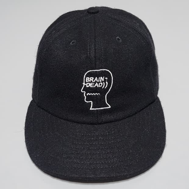 브레인데드 클래식 로고 6패널 울 캡