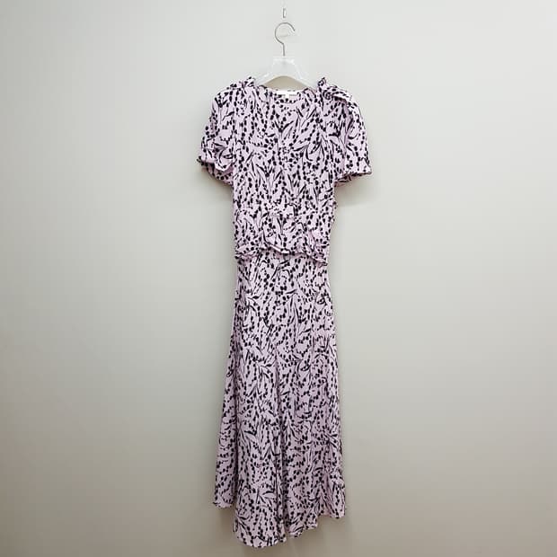 마쥬 MAJE  플로럴 패턴 실크 롱 원피스 2사이즈