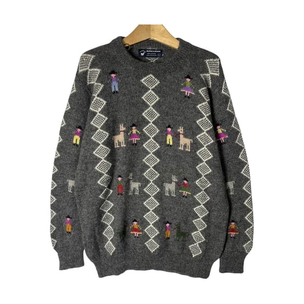 [Alpaca house] 패턴 알파카 니트