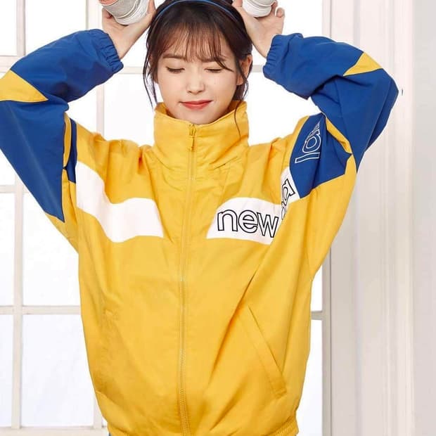 (L) 뉴발란스 아이유 바람막이 웜업 자켓 레트로 올드스쿨