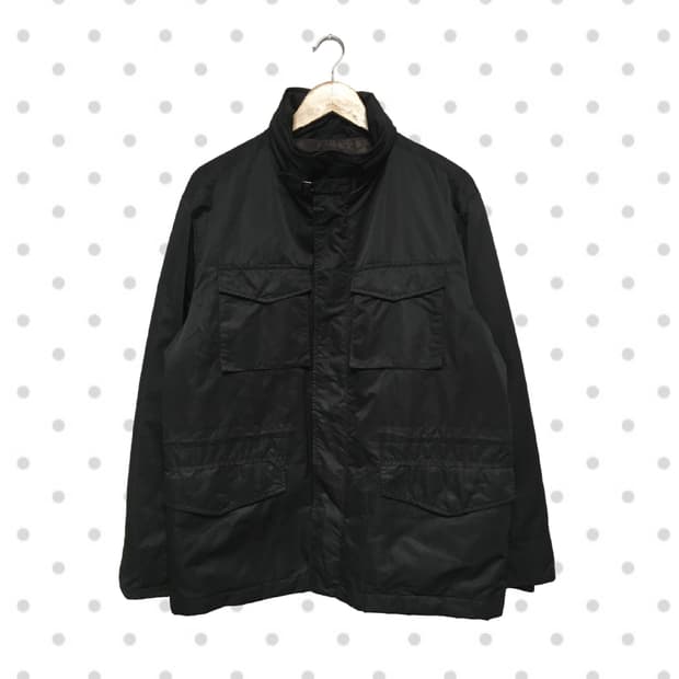 vintage utility field jacket black