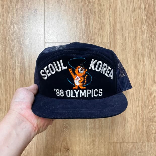 국내유일 88올림픽 서울올림픽 호돌이 빈티지모자 트러커햇 트러커캡 매쉬캡