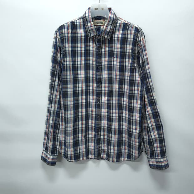 힐피거데님 남성 멀티체크 긴팔 셔츠 (95-100사이즈)