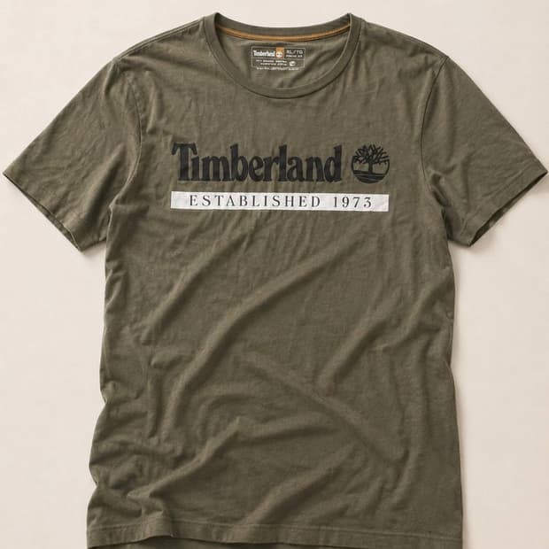 Timberland 팀버랜드 카키 라운드 반팔