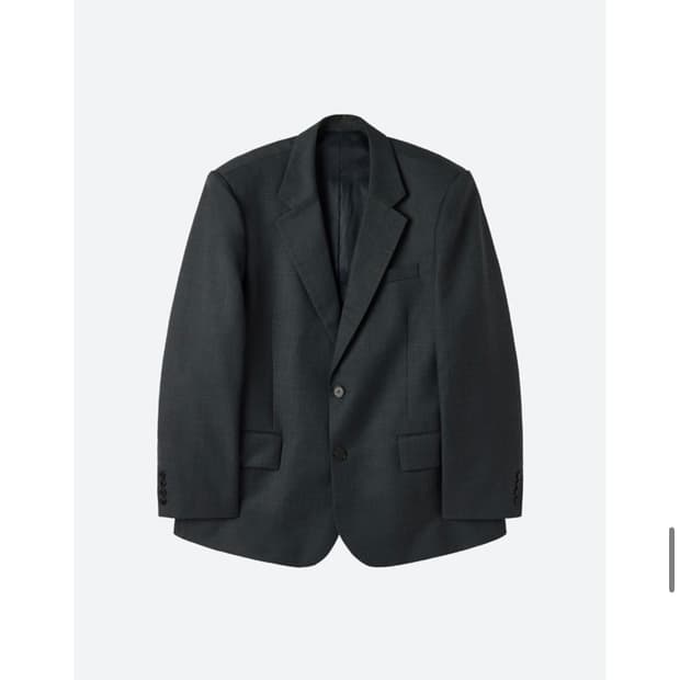 문선 unisex ovetsized tailored jacket / 차콜