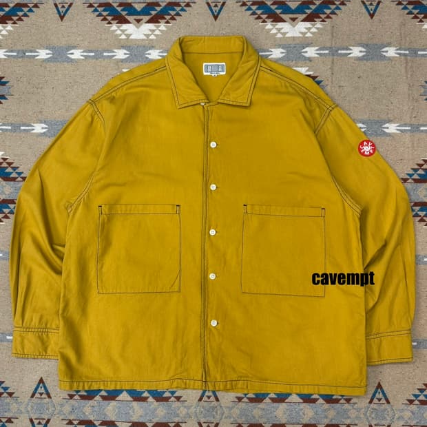 [M][100] 카브엠트 코튼 트윌 오픈 셔츠 머스타드 