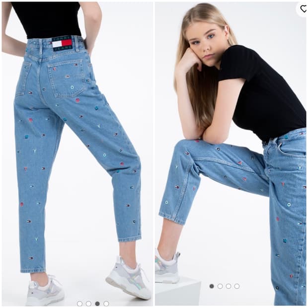 (33/32 작게나옴) 타미진스 자수 패턴 데님 팬츠 청바지