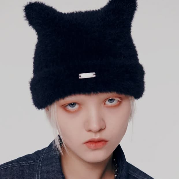 러닝하이 캣이어 비니 블랙