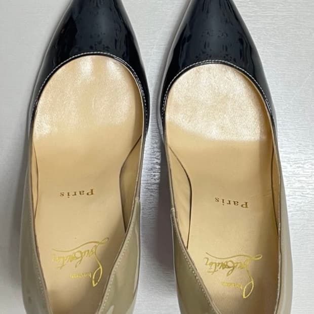 크리스찬 루부탱 투톤 펌프스 힐