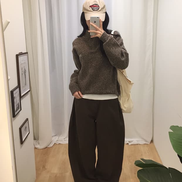 Women's Lacoste Half Zip Knit 100