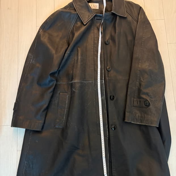 롱 레더 가죽 자켓