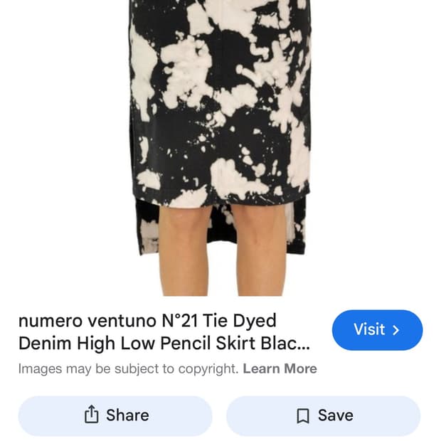 누메로벤투노 슬림핏 트임 스커트