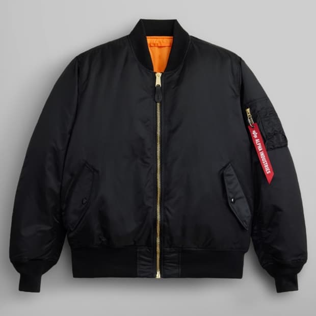 알파인더스트리 ma-1 플라이트 자켓 블랙 xs