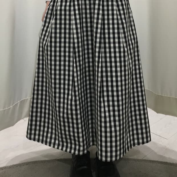 Gingham check skirt