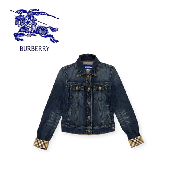 [ 38 ] 버버리 노바체크 라이닝 데님자켓