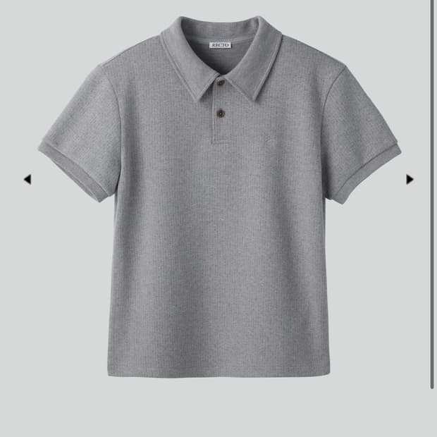 [새상품] 26SS 렉토 슬림 핏 피케 pk 폴로 카라 탑 멜란지 그레이