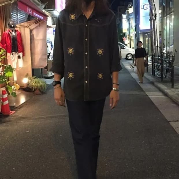 리바이스빈티지클로딩 LVC ROCKERS 샴브레이 블랙아트 L사이즈