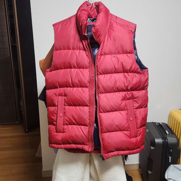 타미 레드 패딩조끼 L 105
