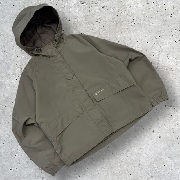 [85] 스노우피크 포켓 후드 바람막이 자켓 카키 D209