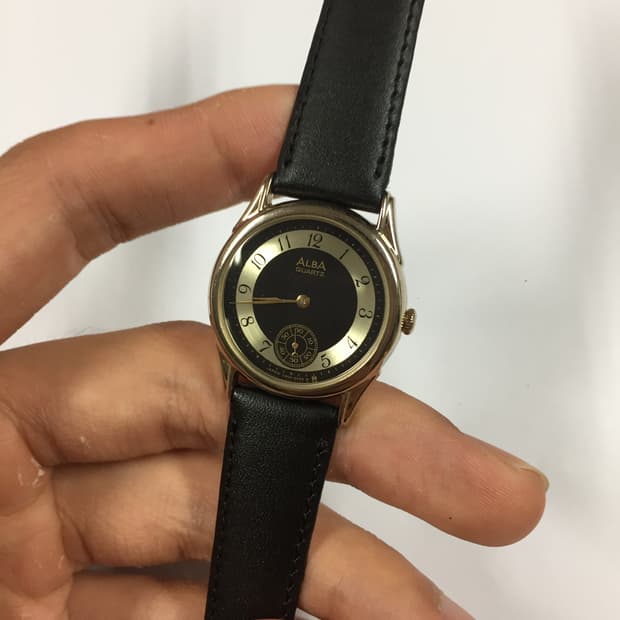 90s seiko alba quatz combi gold
