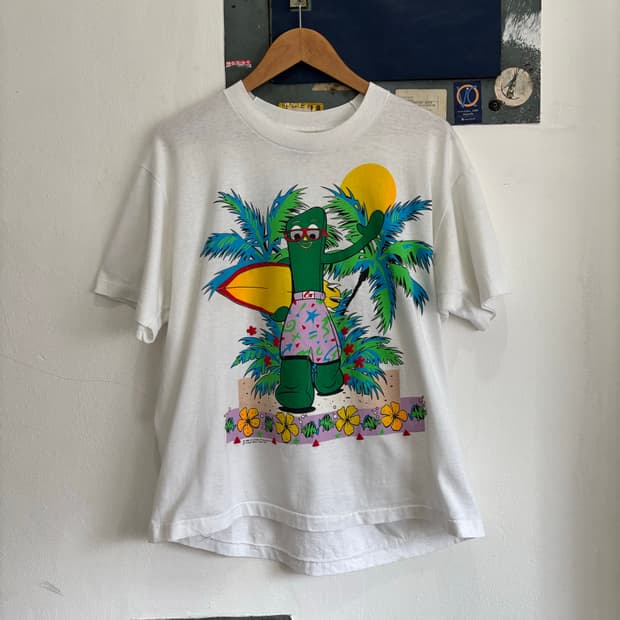 86 Art Clokey Surfer Gumby T-Shirt