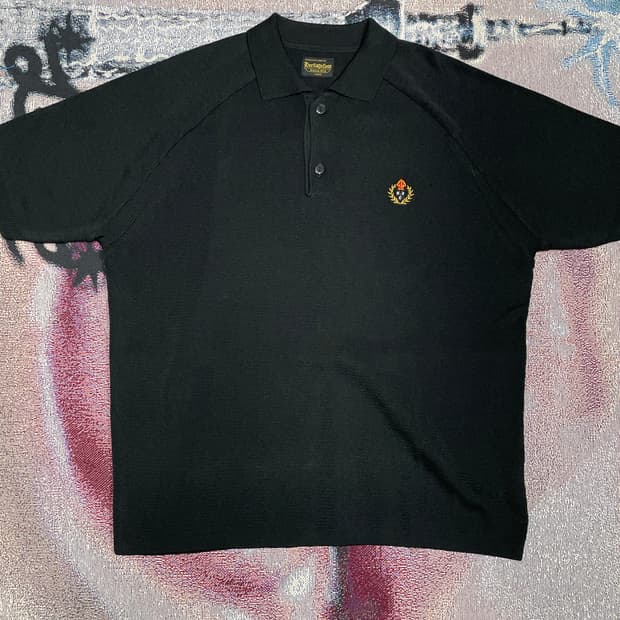 [L] hfc creft reglan sleeve polo black