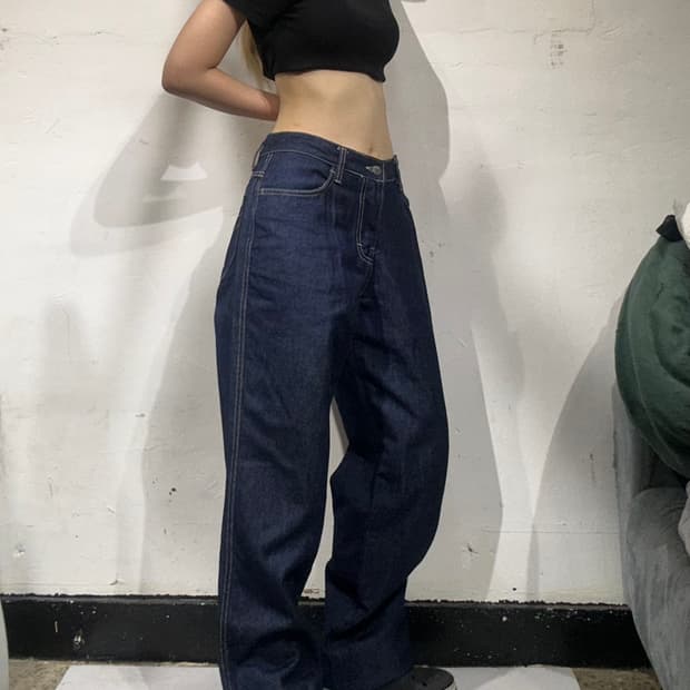 Ck 캘빈 클라인 진청 와이드 데님 팬츠 청바지 30